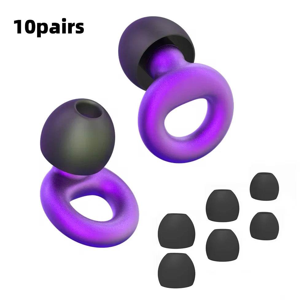 Set Of Four Soft Silicone Noise Reduction Earplugs - Sleep Galleria