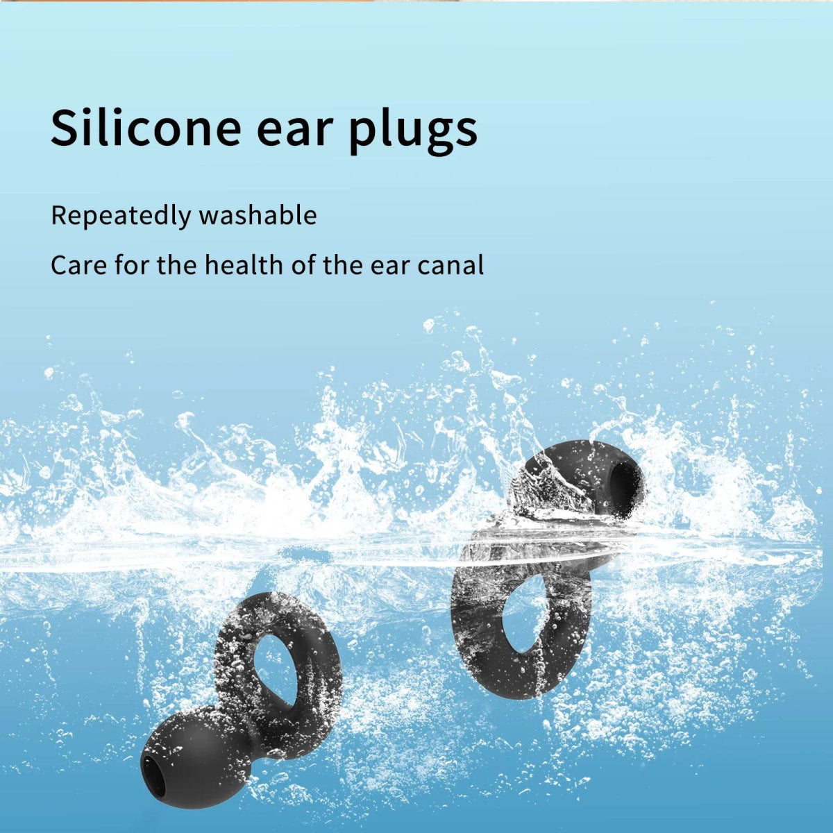 Set Of Four Soft Silicone Noise Reduction Earplugs - Sleep Galleria