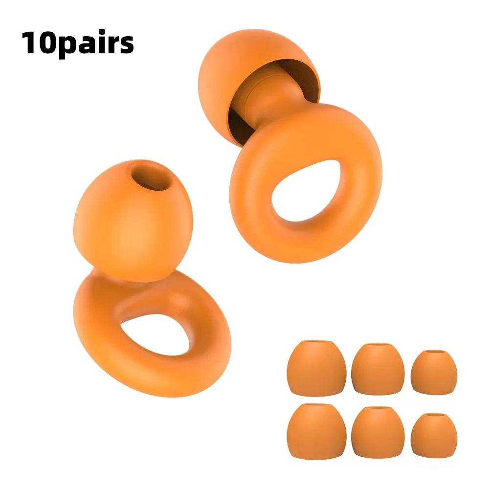 Set Of Four Soft Silicone Noise Reduction Earplugs - Sleep Galleria