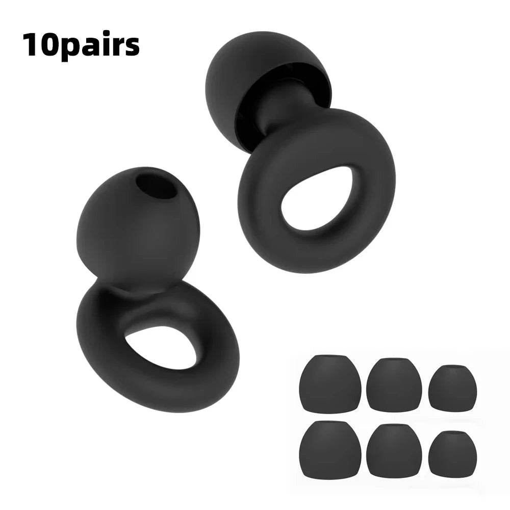 Set Of Four Soft Silicone Noise Reduction Earplugs - Sleep Galleria