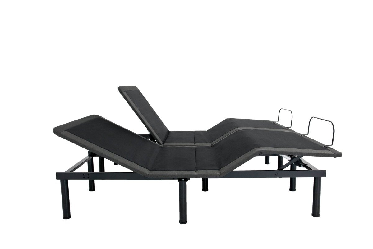 Soft 12 - Inch Plush Cooling Hybrid Mattress And Adjustable Base King Bundle - Driftwood - Omega Lifestyles