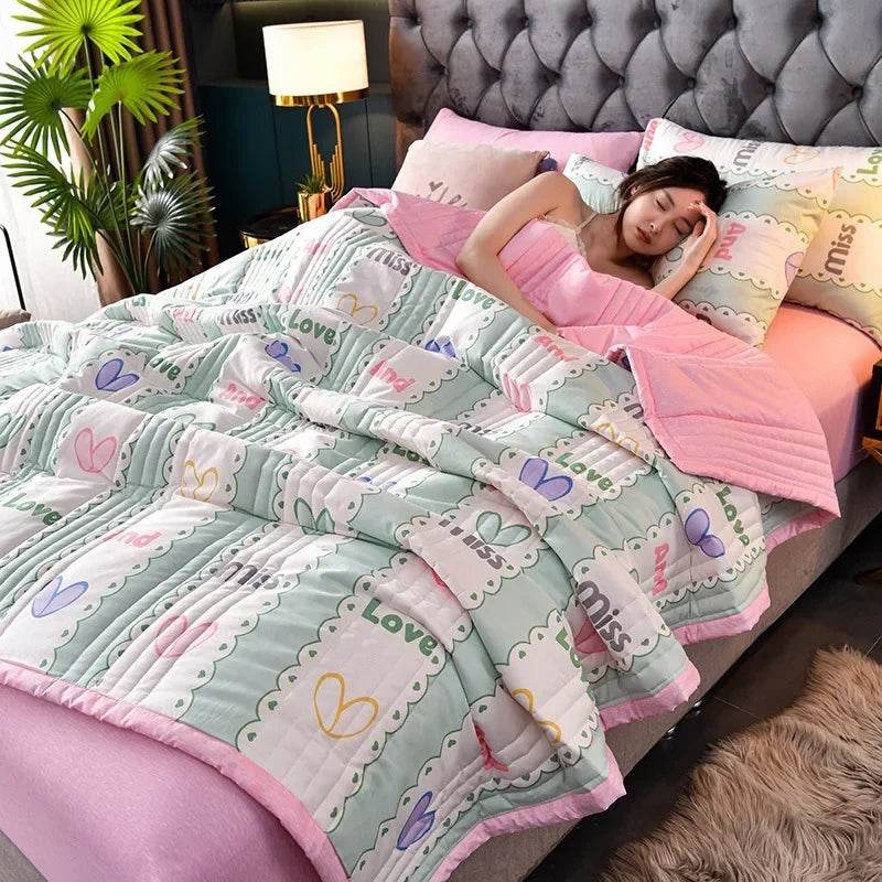 Soft Quilted Polyester Summer Quilt Blanket - Sleep Galleria