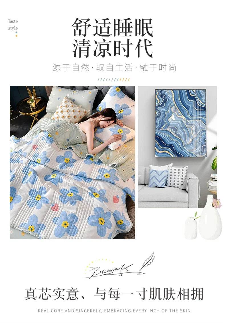 Soft Quilted Polyester Summer Quilt Blanket - Sleep Galleria