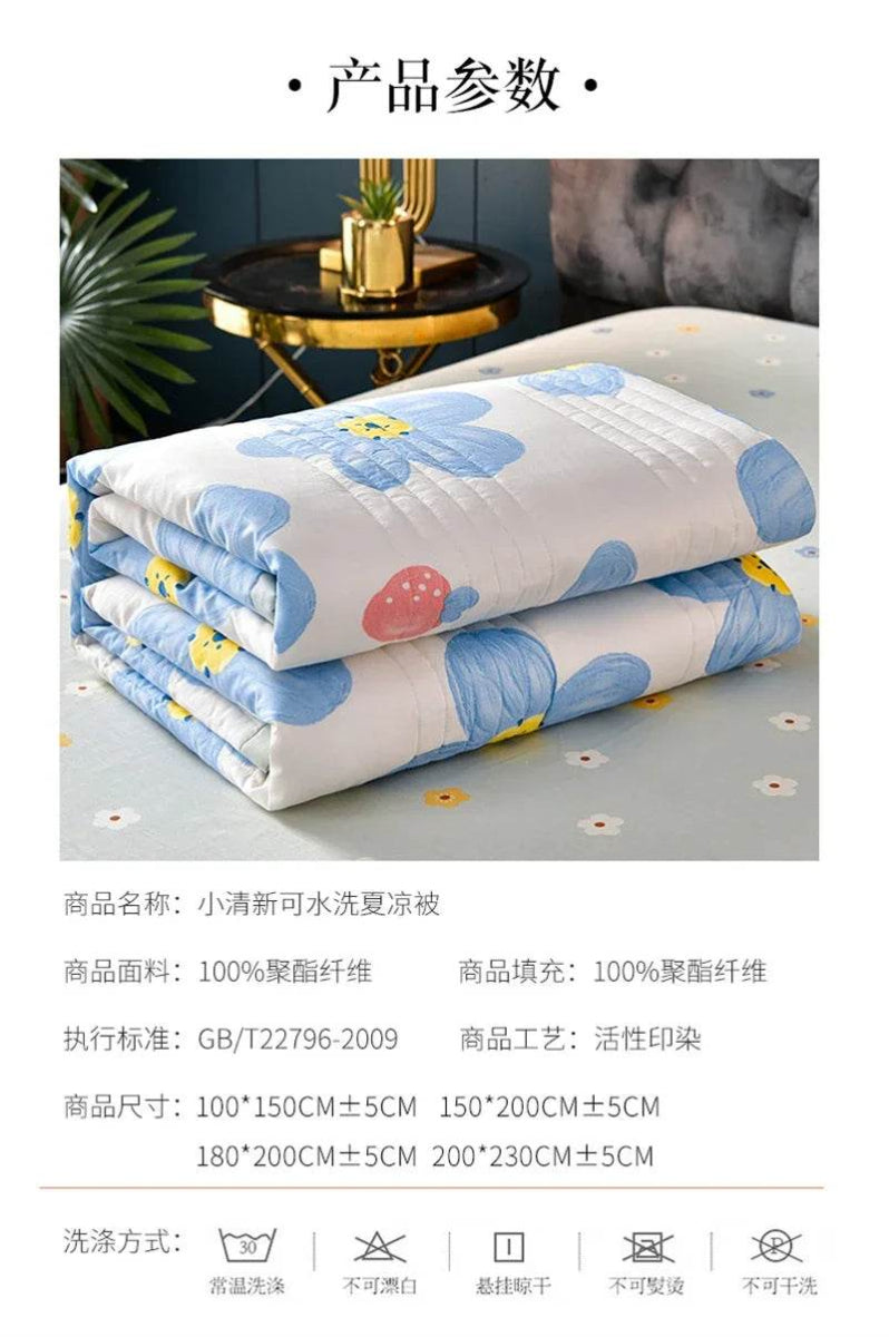 Soft Quilted Polyester Summer Quilt Blanket - Sleep Galleria