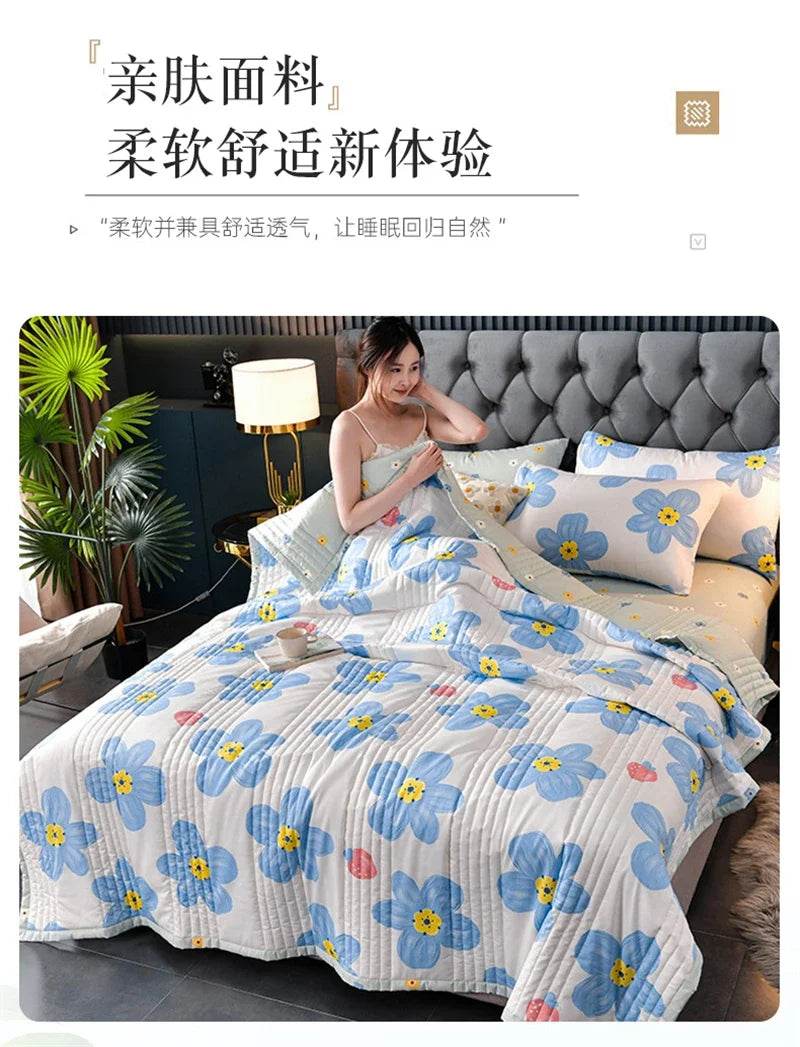 Soft Quilted Polyester Summer Quilt Blanket - Sleep Galleria