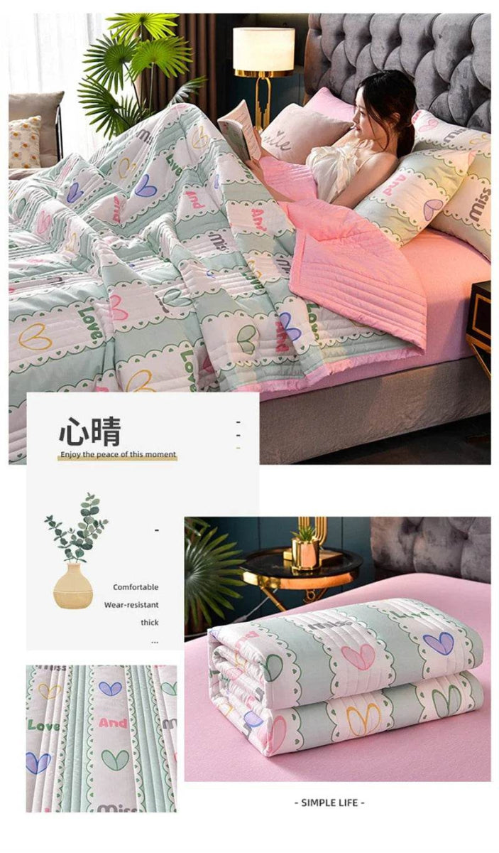 Soft Quilted Polyester Summer Quilt Blanket - Sleep Galleria
