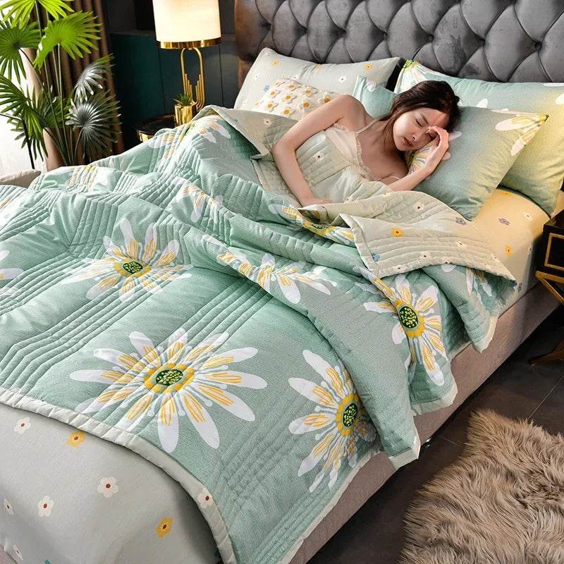 Soft Quilted Polyester Summer Quilt Blanket - Sleep Galleria