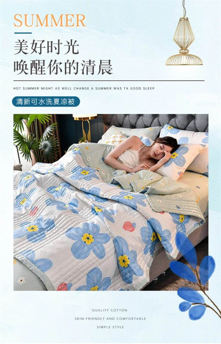 Soft Quilted Polyester Summer Quilt Blanket - Sleep Galleria