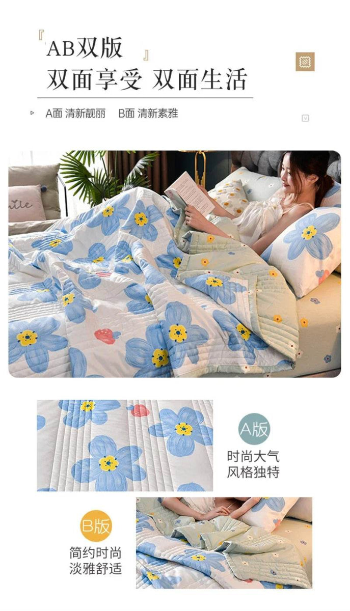 Soft Quilted Polyester Summer Quilt Blanket - Sleep Galleria