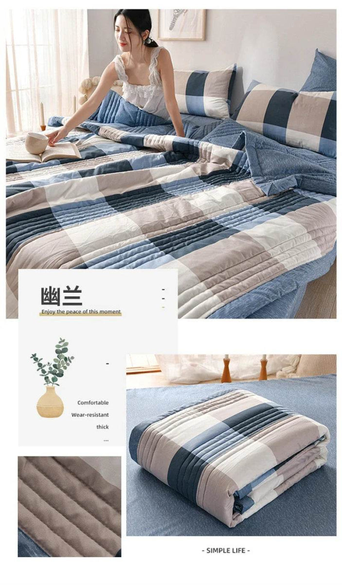 Soft Quilted Polyester Summer Quilt Blanket - Sleep Galleria