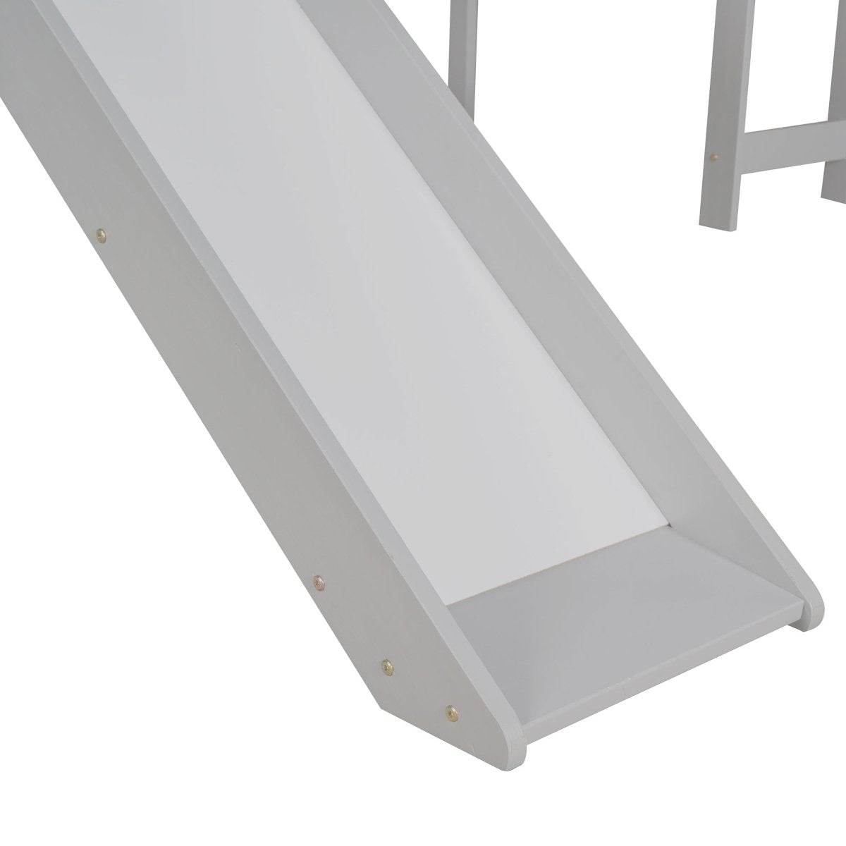 Solid Wood Twin Loft Bed With Ladder and Guardrails - Sleep Galleria