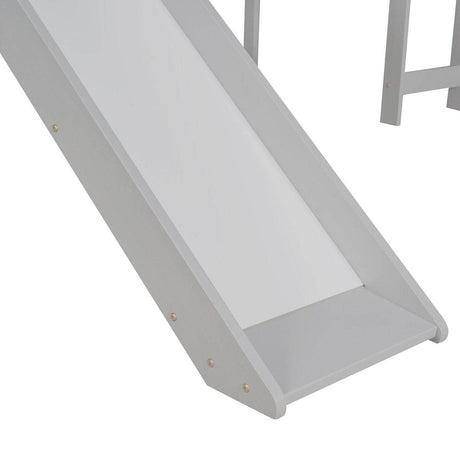 Solid Wood Twin Loft Bed With Ladder and Guardrails - Sleep Galleria