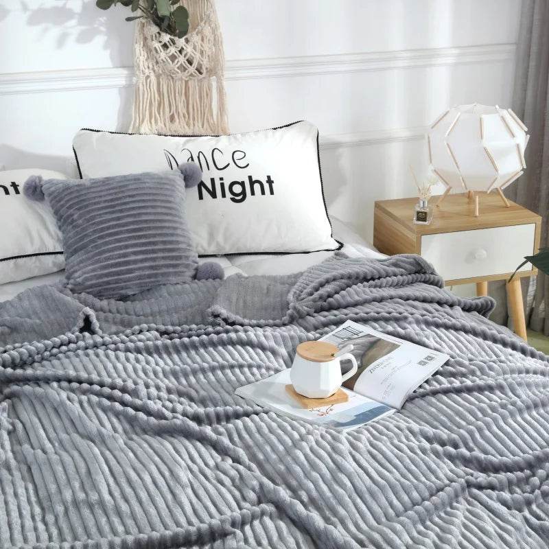 Super Soft Coral Fleece Plush Throw Blanket - Sleep Galleria