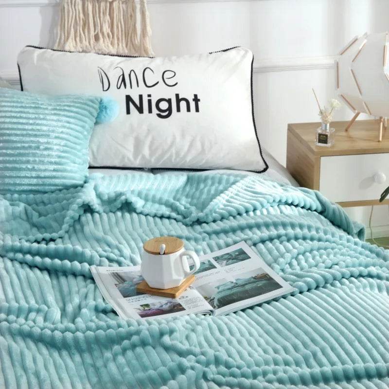 Super Soft Coral Fleece Plush Throw Blanket - Sleep Galleria