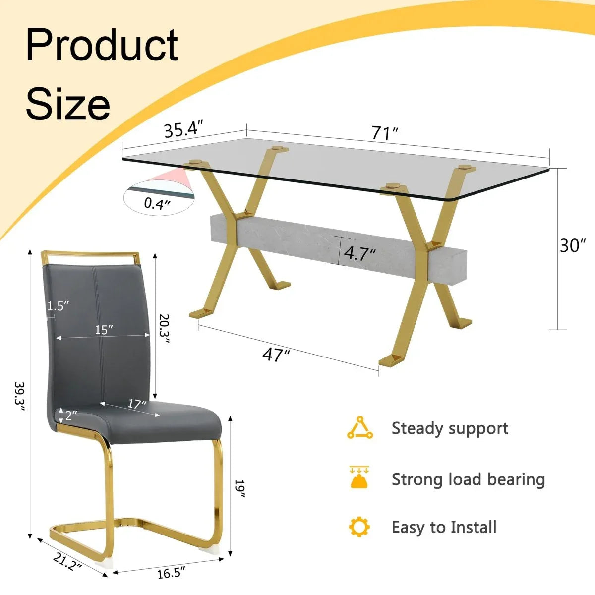 Tempered Glass Dining Table With Eight PU Chairs Set - Omega Lifestyles