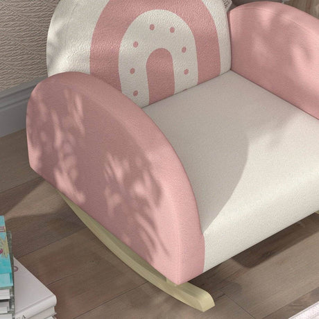 Toddler Velvet Pink Princess Crown Rocking Chair - Sleep Galleria