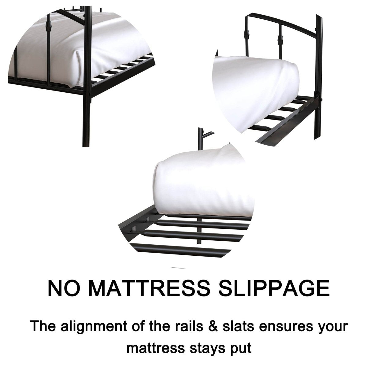 Twin Metal Daybed With Trundle Black Frame Set - Driftwood - Omega Lifestyles