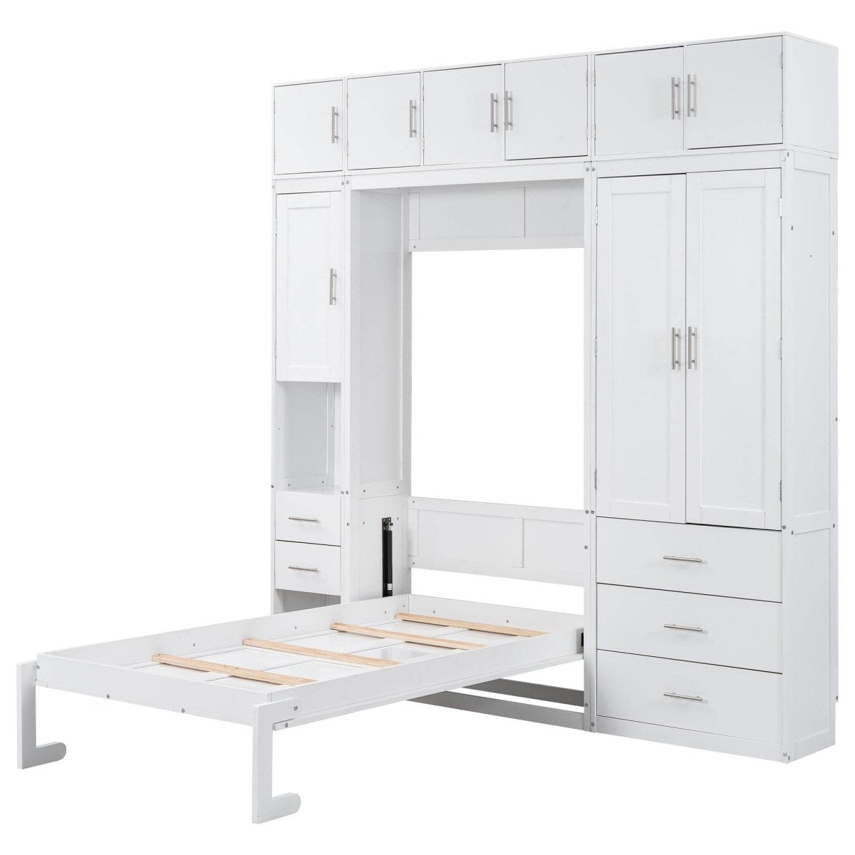 Twin Murphy Bed Frame With Lockers And Wardrobes - Sleep Galleria