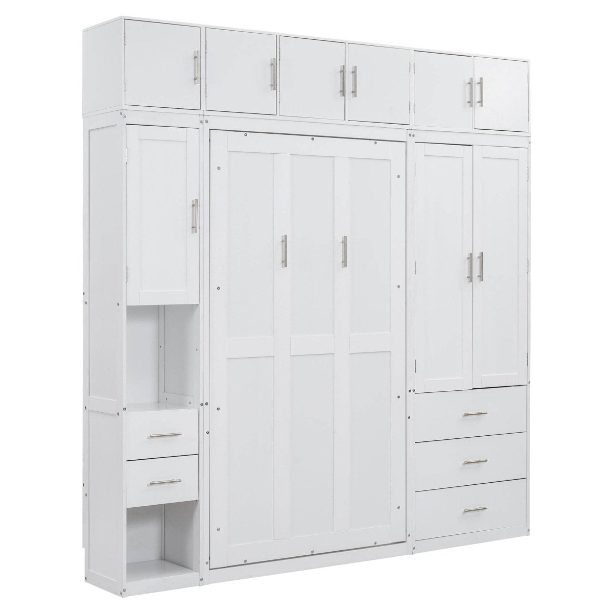 Twin Murphy Bed Frame With Lockers And Wardrobes - Sleep Galleria