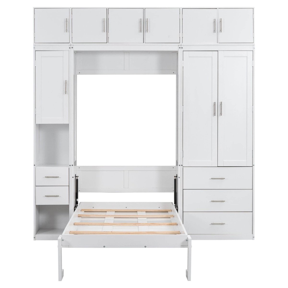 Twin Murphy Bed Frame With Lockers And Wardrobes - Sleep Galleria