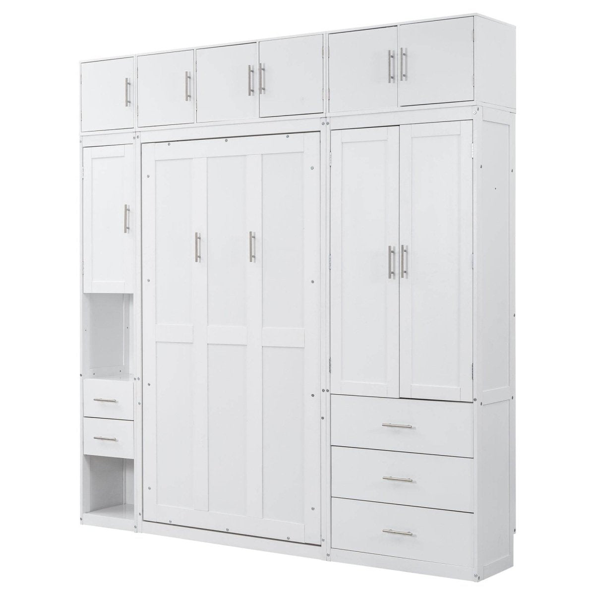 Twin Murphy Bed Frame With Lockers And Wardrobes - Sleep Galleria