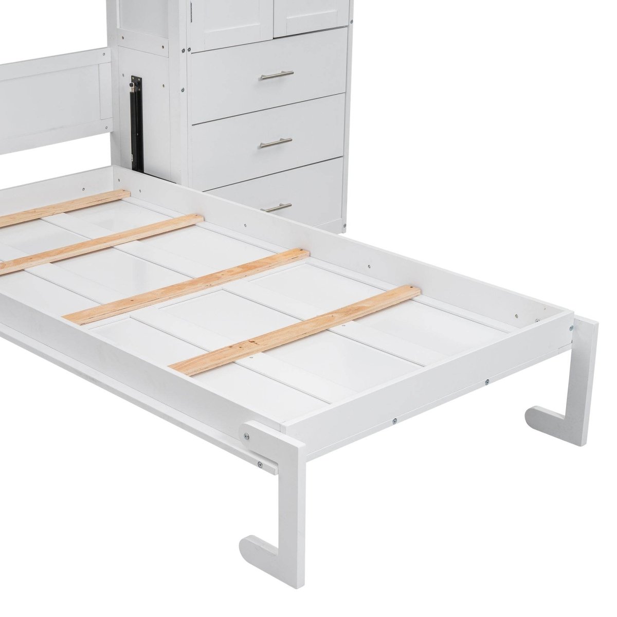 Twin Murphy Bed Frame With Lockers And Wardrobes - Sleep Galleria