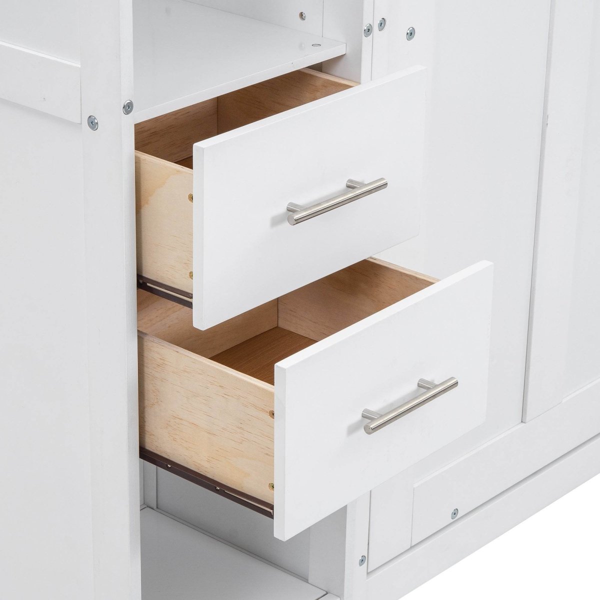 Twin Murphy Bed Frame With Lockers And Wardrobes - Sleep Galleria