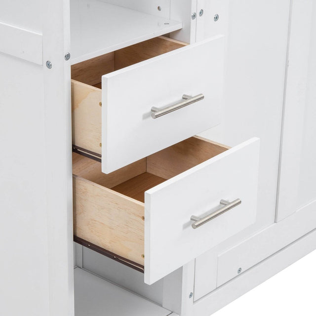 Twin Murphy Bed Frame With Lockers And Wardrobes - Omega Lifestyles