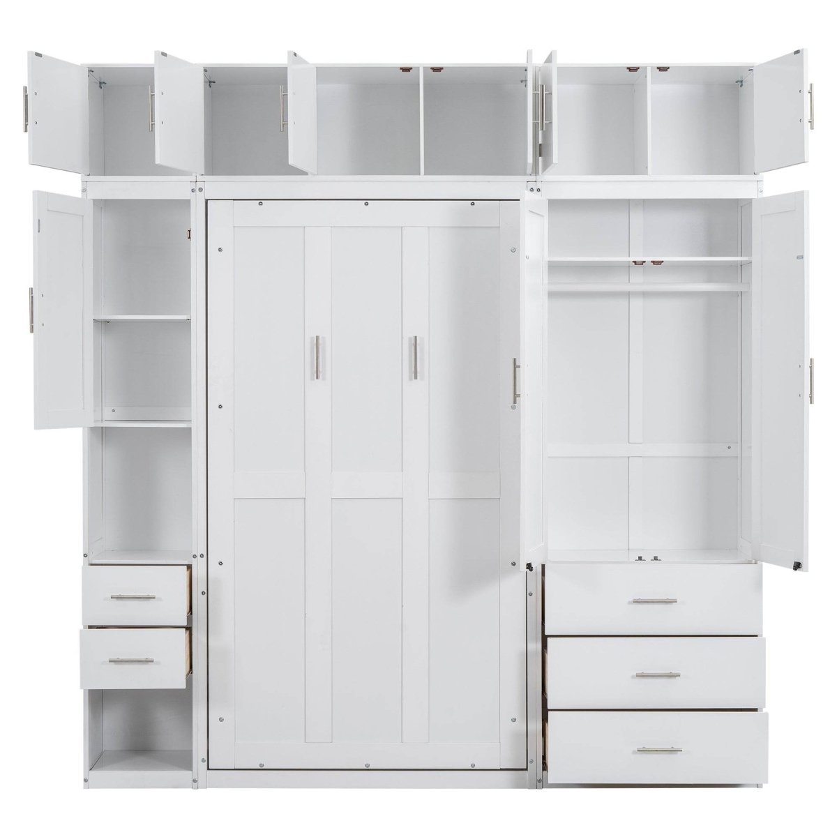 Twin Murphy Bed Frame With Lockers And Wardrobes - Sleep Galleria
