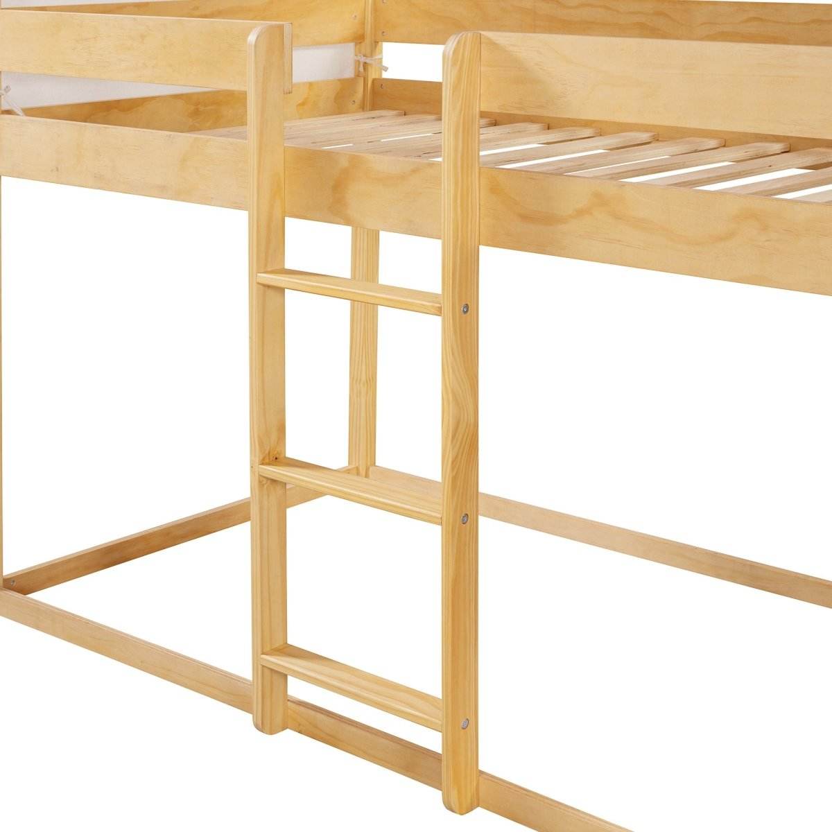 Twin Over Twin Solid Wood Bunk Bed With Tent - Sleep Galleria