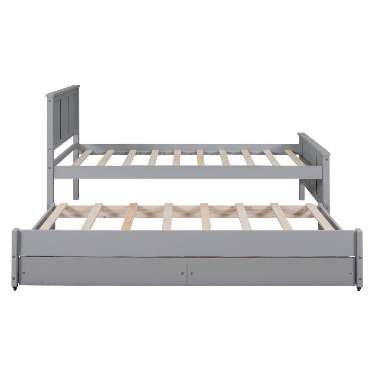 Twin Platform Bed With Trundle And Storage Drawers - Sleep Galleria