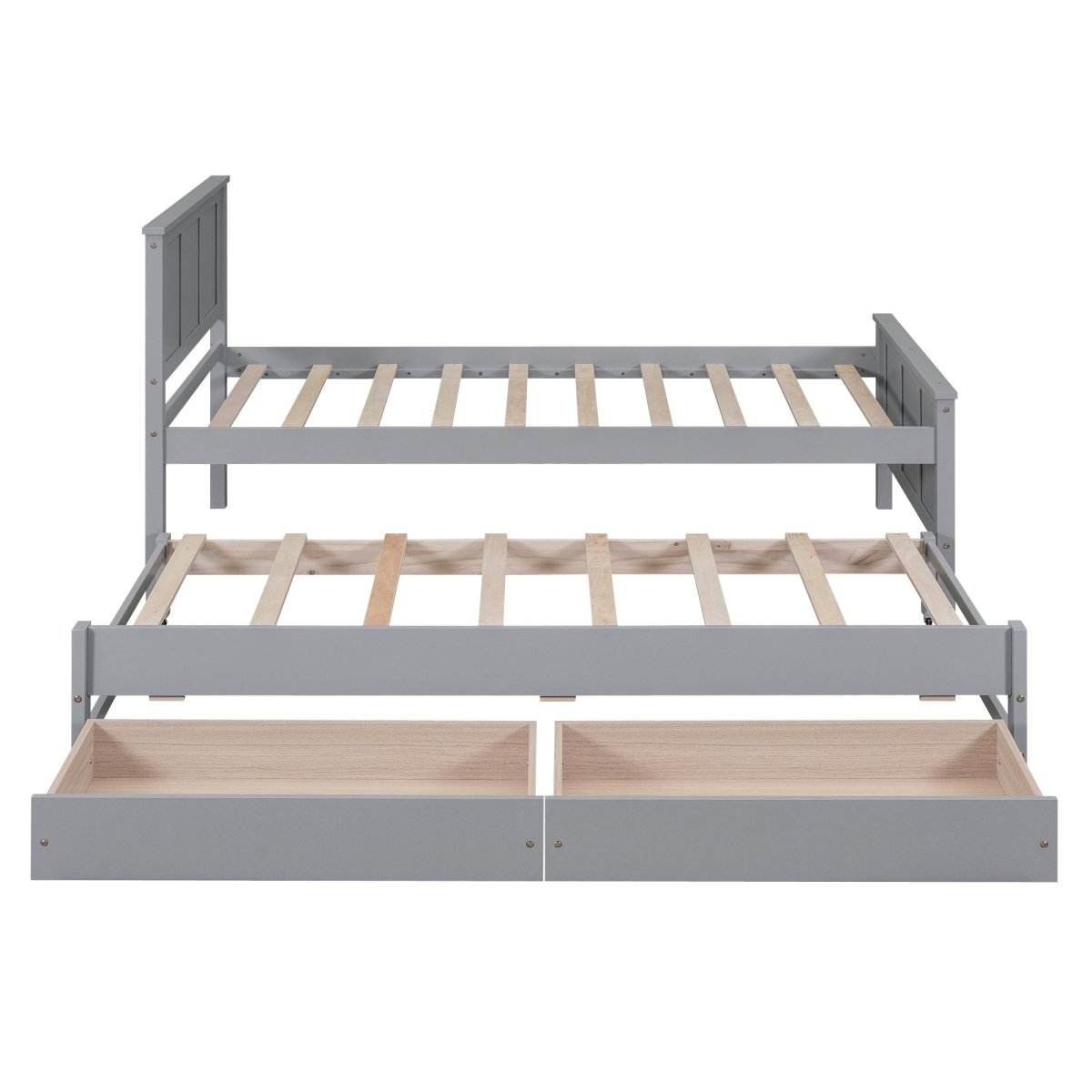 Twin Platform Bed With Trundle And Storage Drawers - Sleep Galleria
