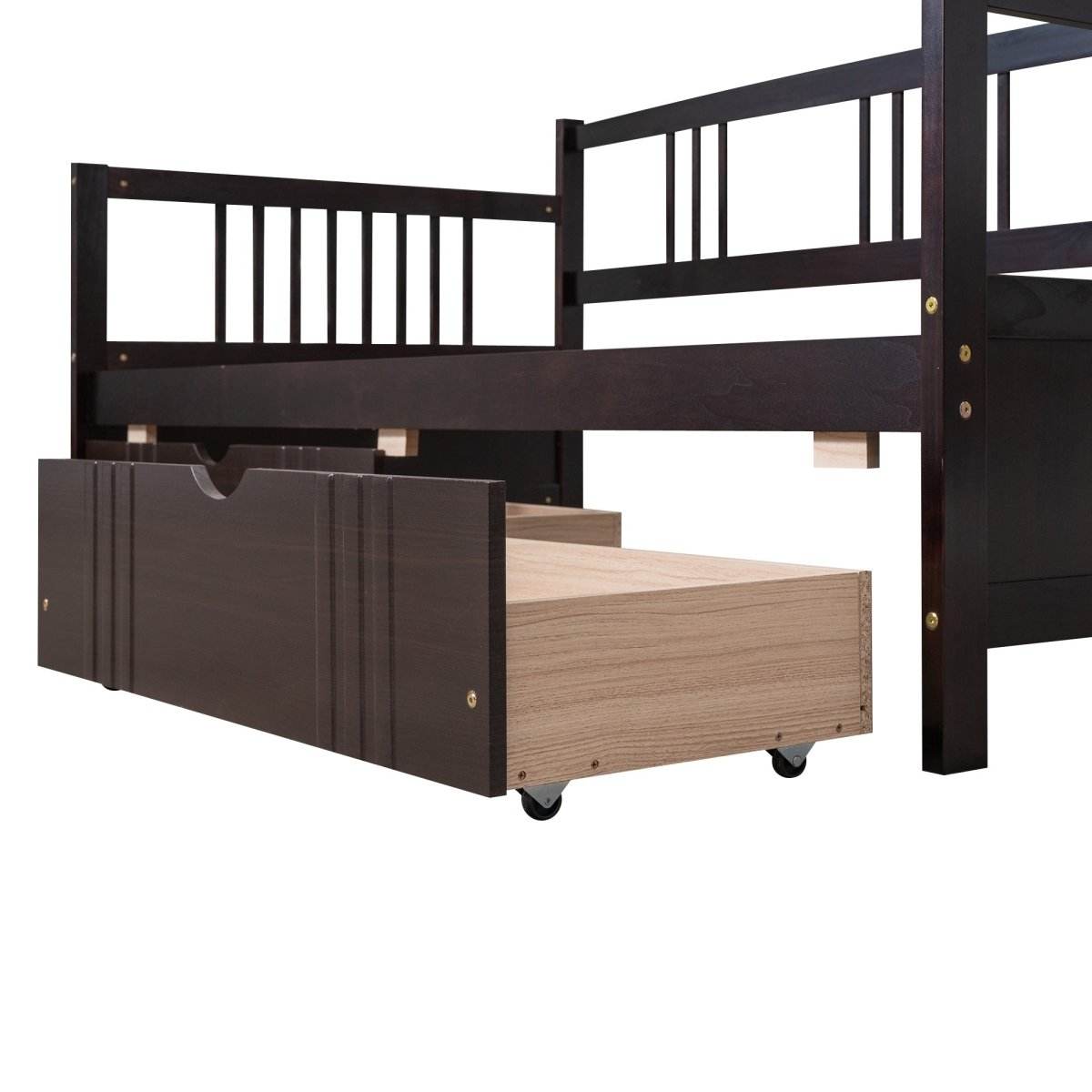 Twin Size Solid Wood Daybed With Two Drawers - Sleep Galleria