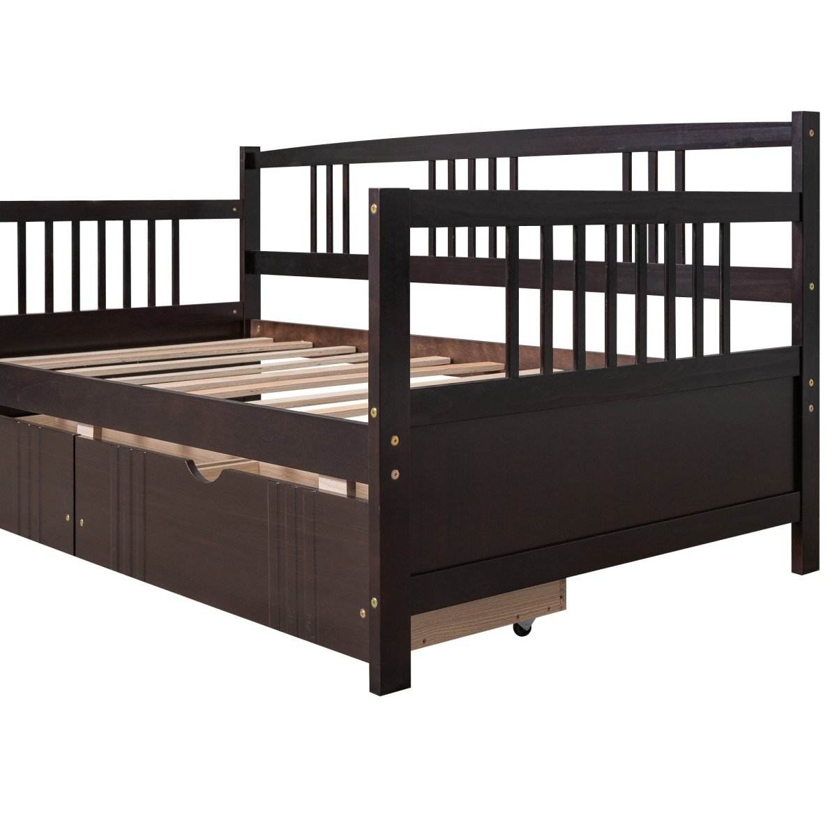 Twin Size Solid Wood Daybed With Two Drawers - Sleep Galleria