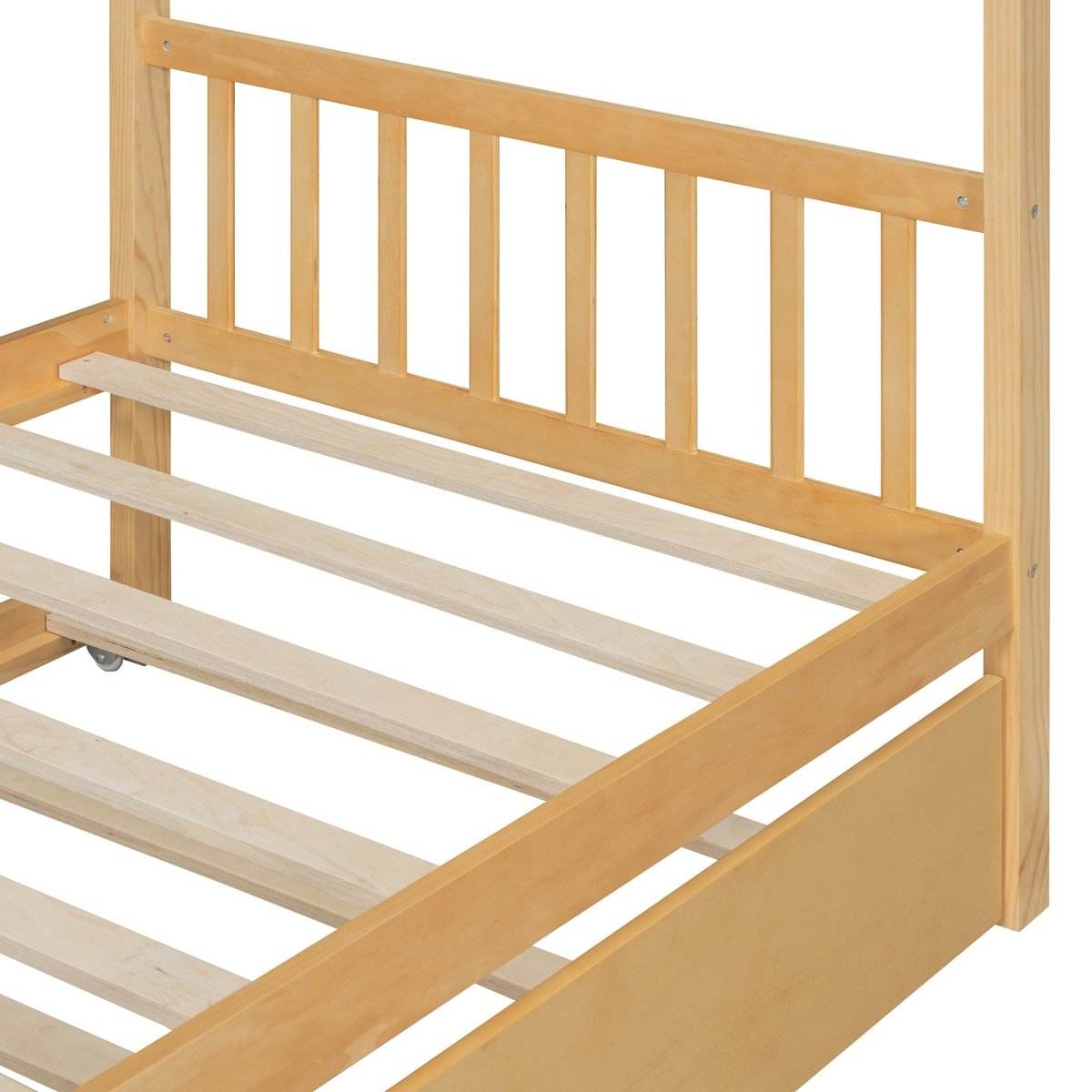 Twin Size Solid Wood House Daybed With Trundle - Sleep Galleria