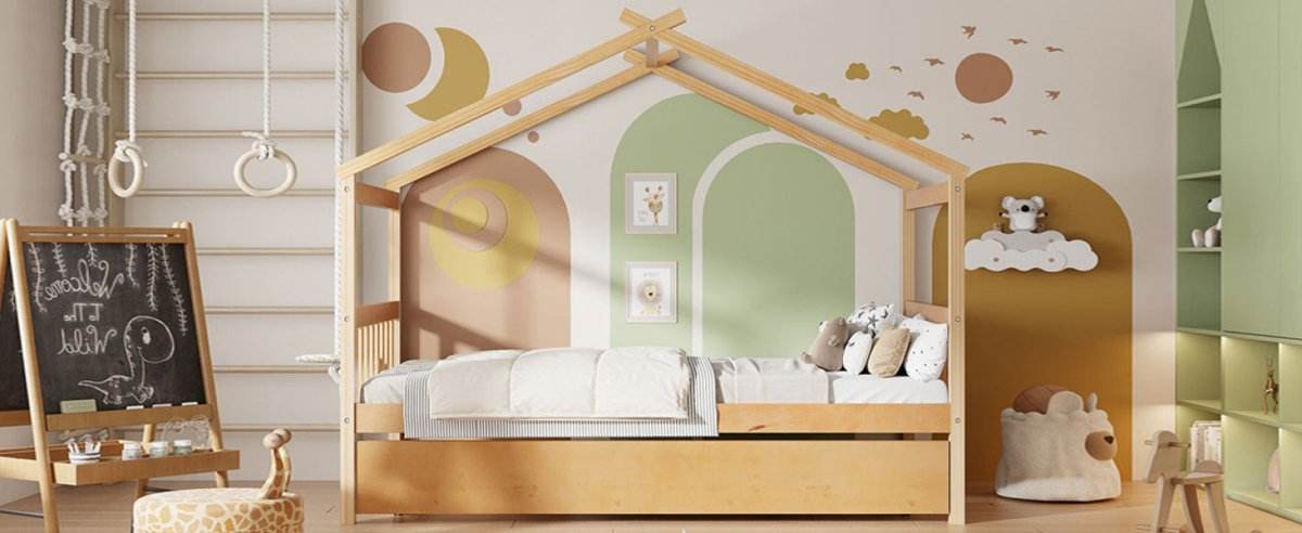 Twin Size Solid Wood House Daybed With Trundle - Sleep Galleria