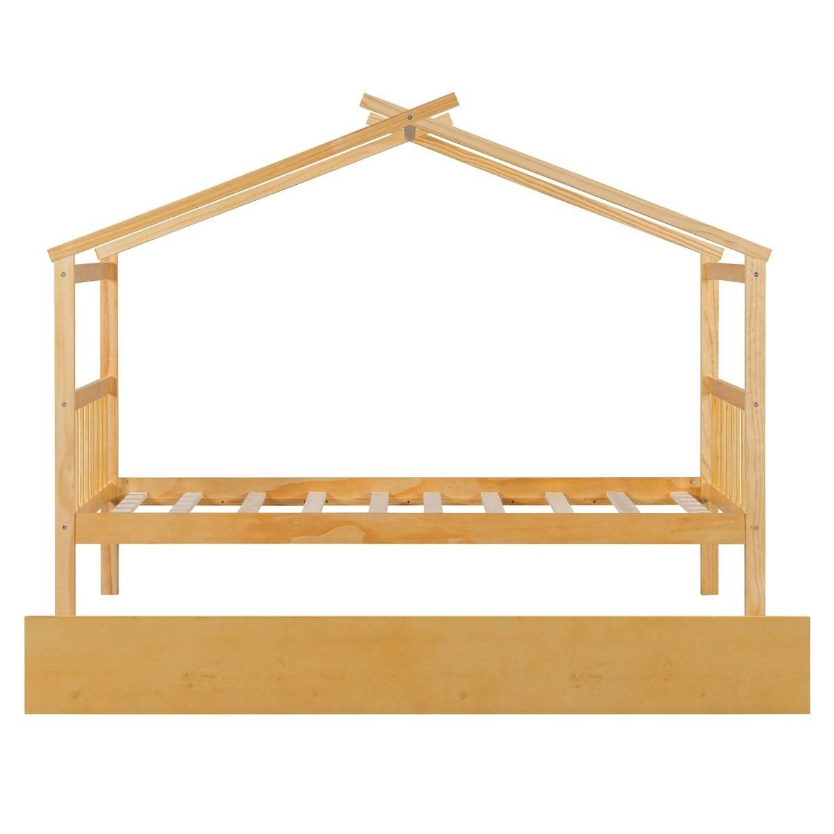 Twin Size Solid Wood House Daybed With Trundle - Sleep Galleria