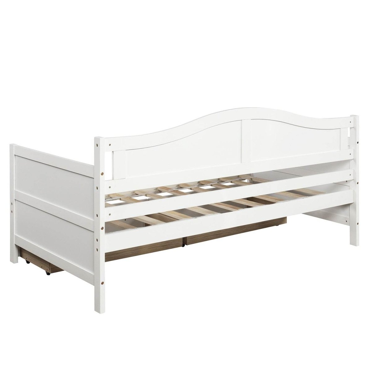 Twin Solid Wood Daybed With Storage Drawers - Driftwood - Omega Lifestyles