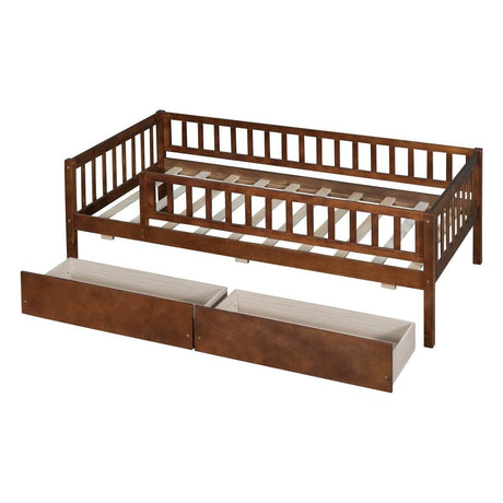 Twin Solid Wood Daybed With Two Spacious Drawers - Sleep Galleria