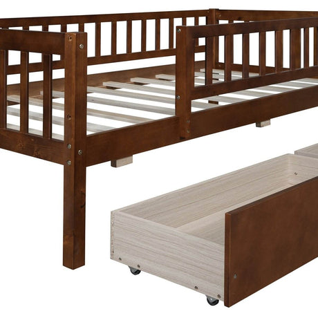 Twin Solid Wood Daybed With Two Spacious Drawers - Sleep Galleria