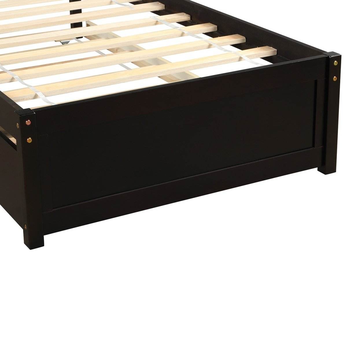 Twin Solid Wood Platform Bed Frame With Trundle - Sleep Galleria