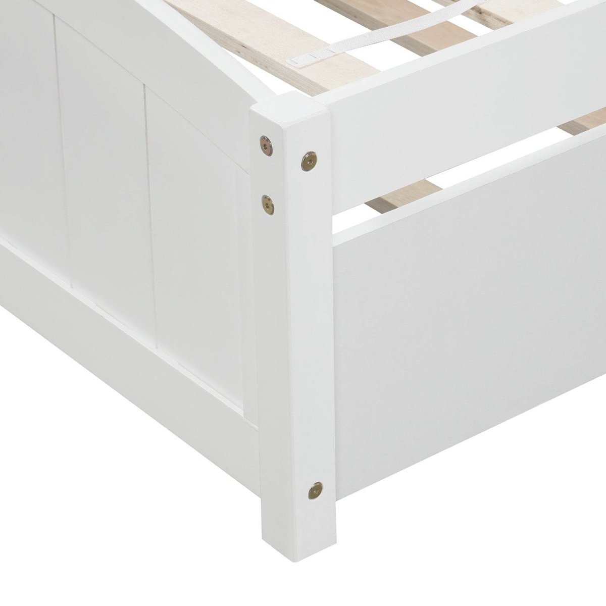 Twin Solid Wood Platform Bed With Trundle - Driftwood - Omega Lifestyles