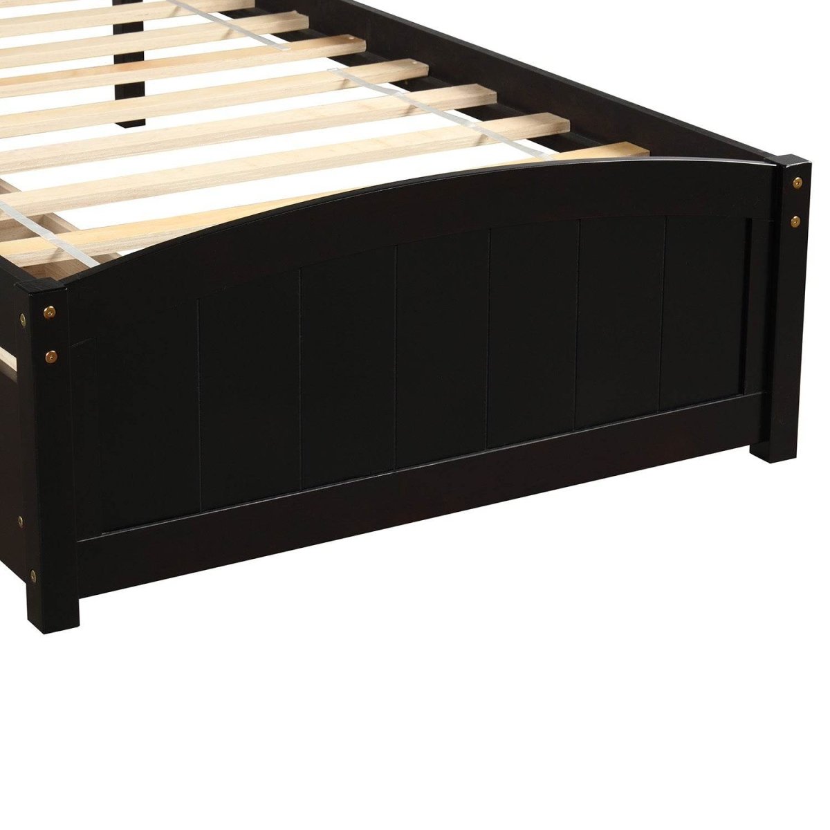 Twin Solid Wood Platform Bed With Two Drawers - Driftwood - Omega Lifestyles