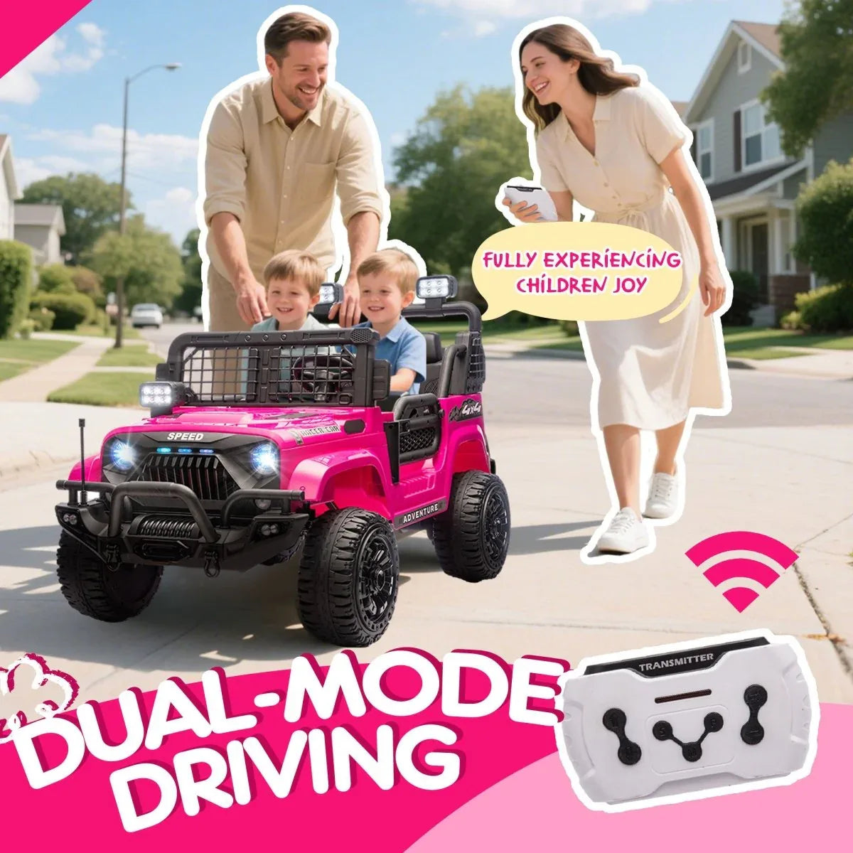 Two-Seater Kids Electric Ride On Car With Remote Control - Omega Lifestyles