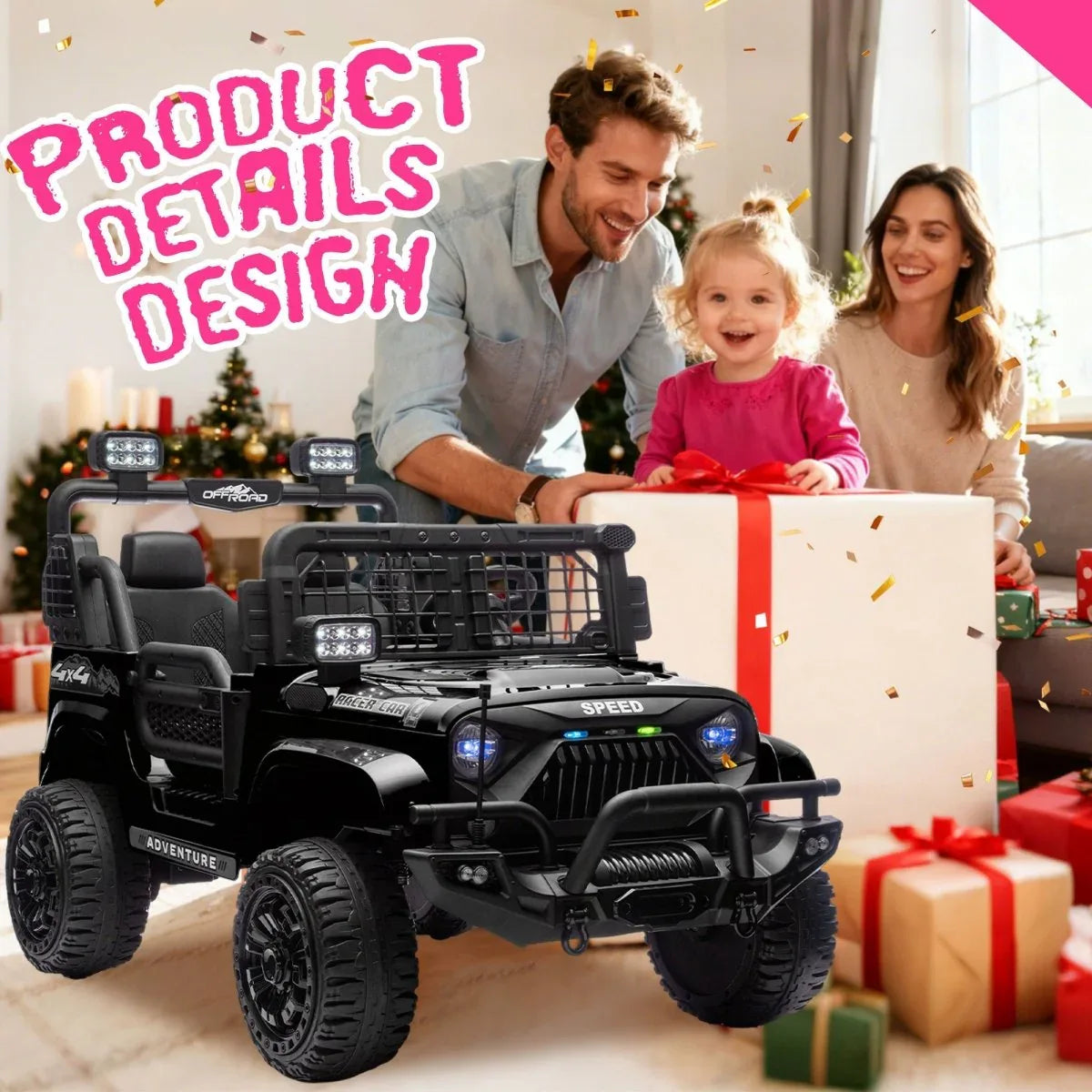 Two-Seater Kids Electric Ride-On Car With Remote Control - Omega Lifestyles