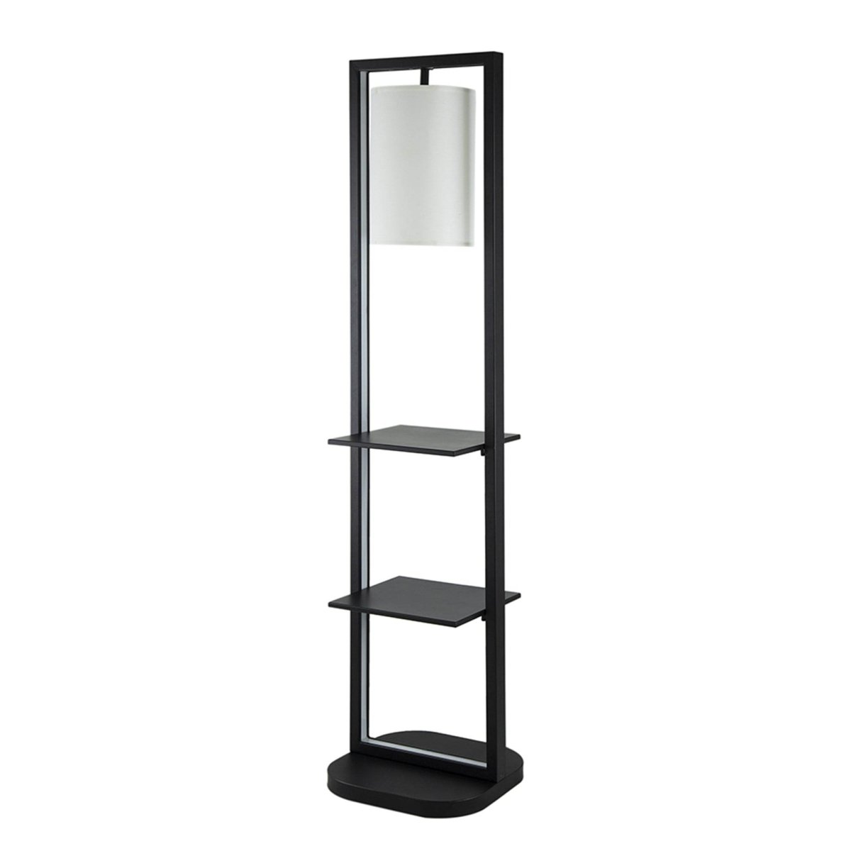Two Tiered Vertical Iron Shelving Stand With Light - Sleep Galleria