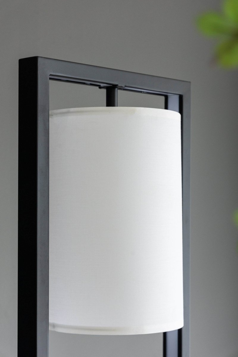 Two Tiered Vertical Iron Shelving Stand With Light - Sleep Galleria