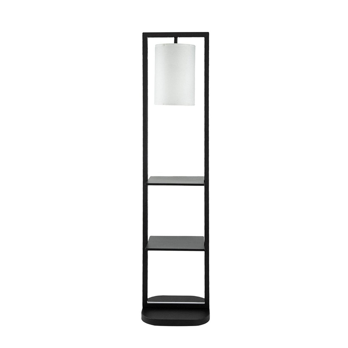 Two Tiered Vertical Iron Shelving Stand With Light - Sleep Galleria