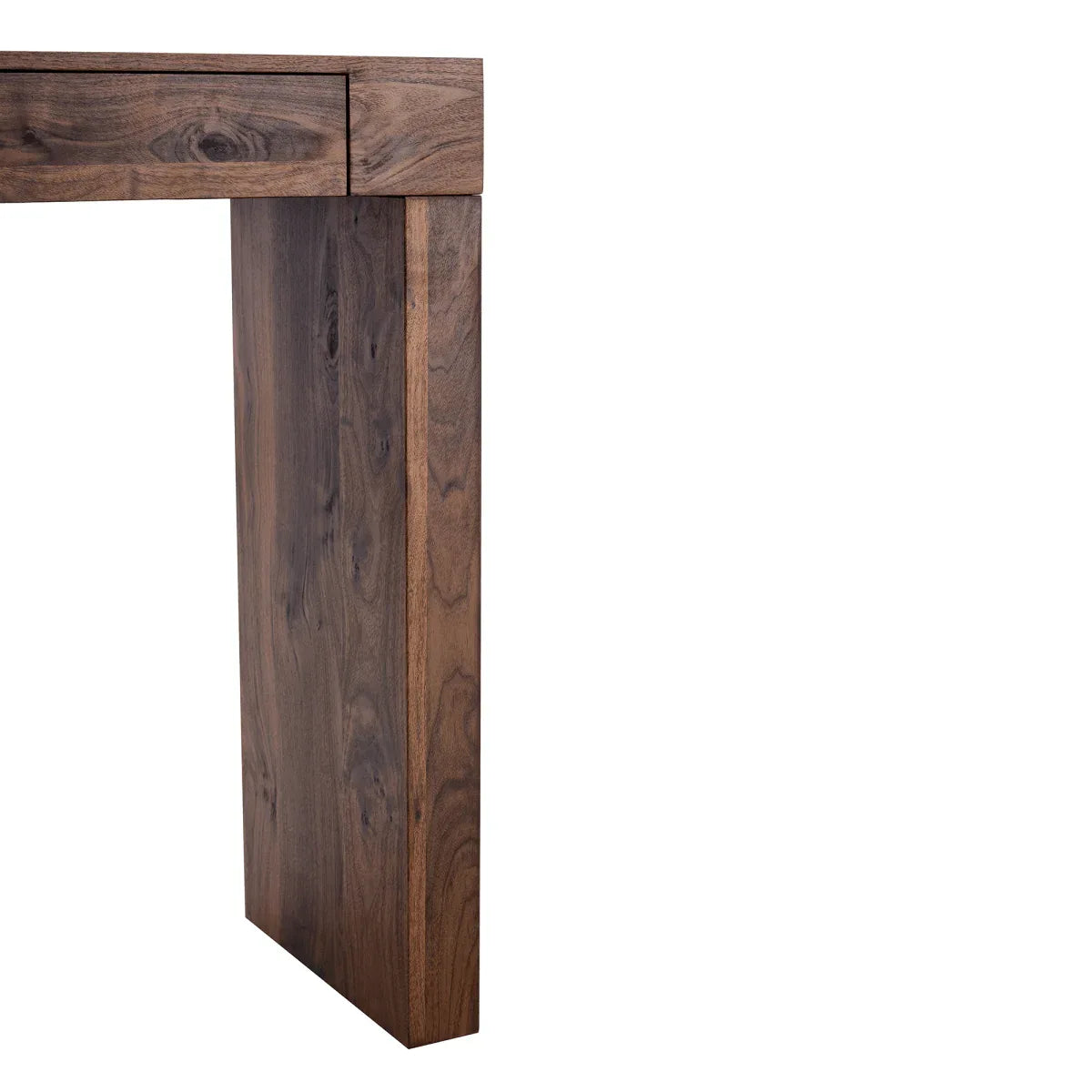 Walnut Grain MDF Bar Table With Storage Drawers - Omega Lifestyles