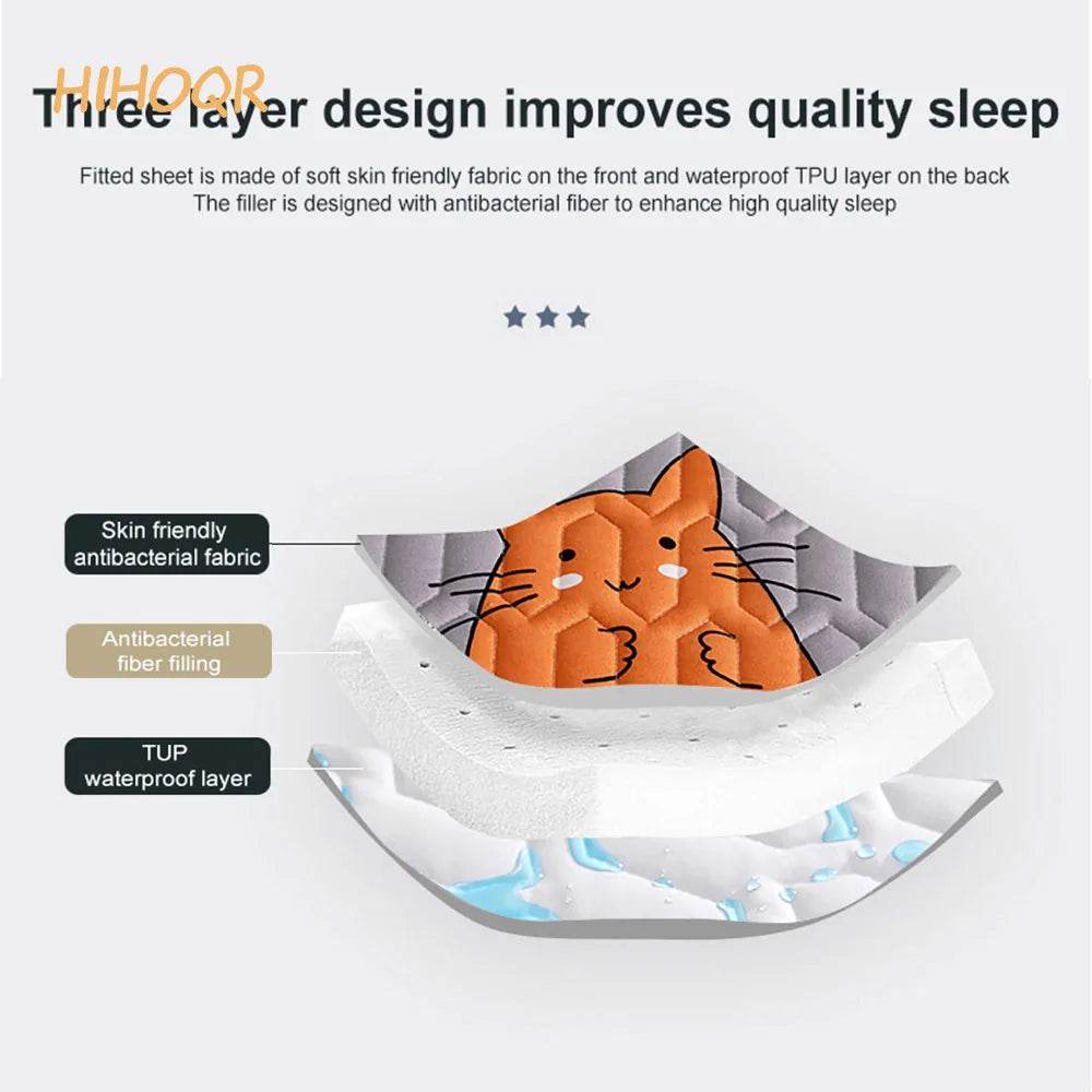 Waterproof Thickened Mattress Pad Protector Cover - Sleep Galleria